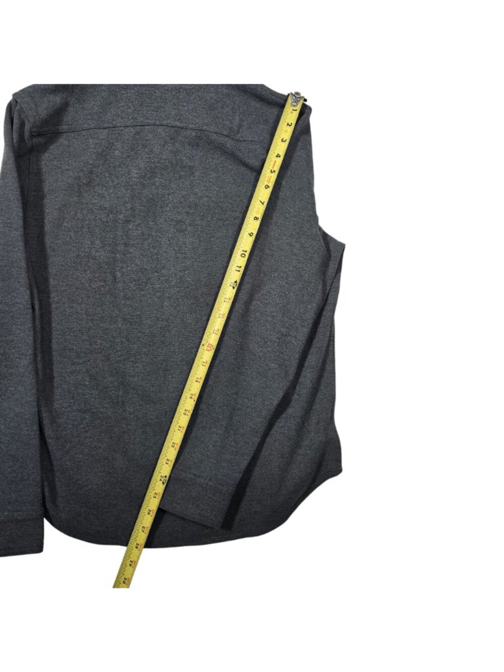Dark Gray Mens Button-Up Long-Sleeve Shirt With Dual Chest Pockets - Size Small - Picture 8 of 10
